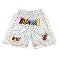 מכנסי NBA קצרים - מיאמי היט - Just don - לבן