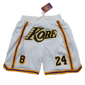 מכנסי NBA קצרים קובי בראיינט 24/8 Just don לבן