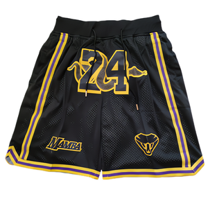 מכנסי NBA קצרים ל.א לייקרס Just don בלאק ממבה 24 חזית