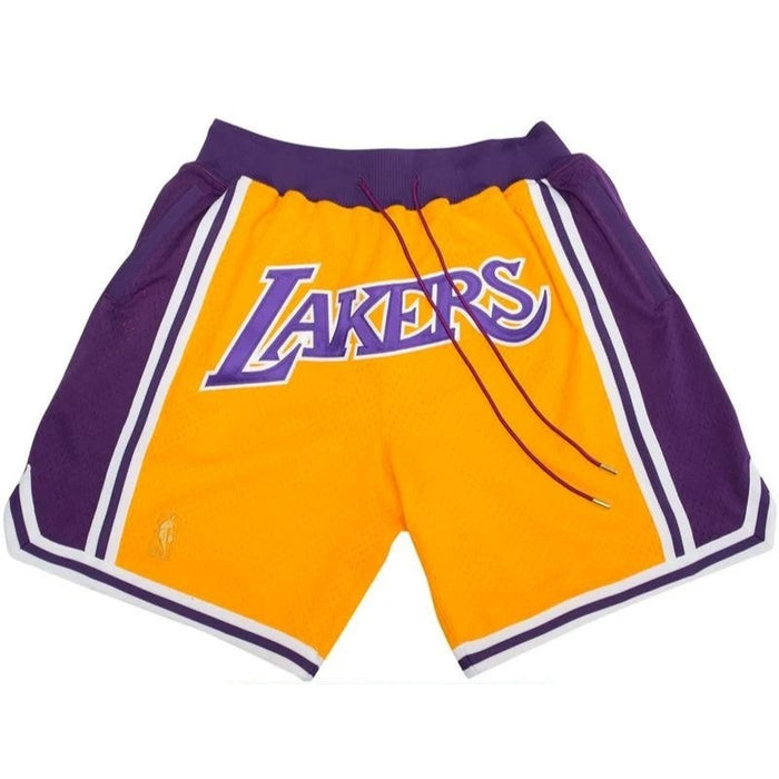מכנסי NBA קצרים ל.א לייקרס Just don צהוב סגול