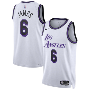 גופיית NBA לוס אנג’לס לייקרס לבן סגול חזית
