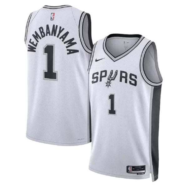 גופיית NBA סן אנטוניו ספרס לבנה - ויקטור וומבניאמה