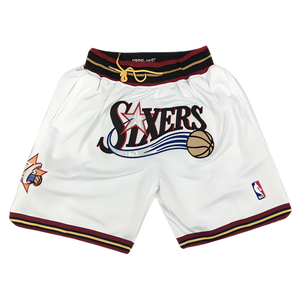 מכנסי NBA קצרים פילדלפיה 76' Just don לבן חזית