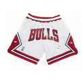 מכנסי NBA קצרים שיקגו בולס Just don לבן אדום
