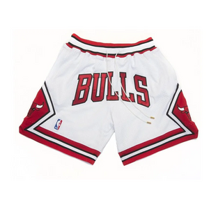 מכנסי NBA קצרים שיקגו בולס Just don לבן אדום