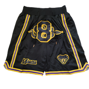 מכנסי NBA קצרים ל.א לייקרס Just don בלאק ממבה 8 חזית