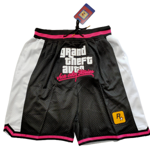 מכנסי GTA קצרים - Just don - לבן שחור
