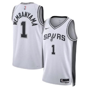 גופיית NBA סן אנטוניו ספרס לבנה - ויקטור וומבניאמה