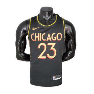 גופיית NBA שיקאגו בולס שחור (גרסת Team City)