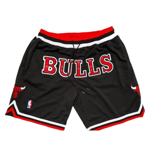 מכנסי NBA קצרים שיקגו בולס Just don שחור אדום חזית