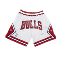 מכנסי NBA קצרים שיקגו בולס Just don לבן אדום
