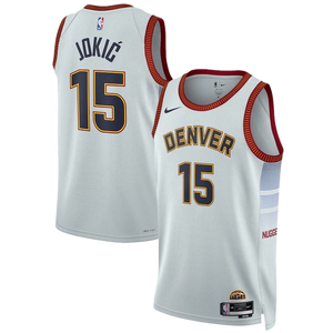 גופיית NBA דנבר נאגטס לבן חזית