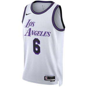 גופיית NBA לוס אנג’לס לייקרס לבן סגול תמונה 2