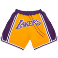מכנסי NBA קצרים ל.א לייקרס Just don צהוב סגול