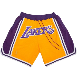 מכנסי NBA קצרים ל.א לייקרס Just don צהוב סגול חזית