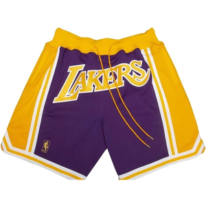 מכנסי NBA קצרים ל.א לייקרס Just don סגול צהוב חזית