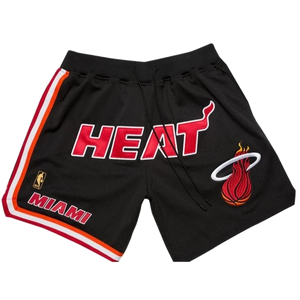 מכנסי NBA קצרים מיאמי היט Just don שחור אדום חזית