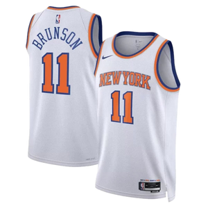 גופיית NBA ניו יורק ניקס לבנה - ג'יילן ברונסון חזית
