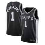 גופיית NBA סן אנטוניו ספרס שחורה - ויקטור וומבניאמה חזית