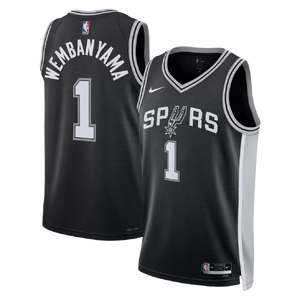 גופיית NBA סן אנטוניו ספרס שחורה - ויקטור וומבניאמה תמונה 2