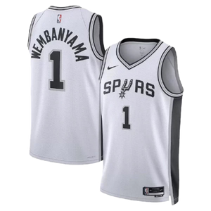 גופיית NBA סן אנטוניו ספרס לבנה - ויקטור וומבניאמה חזית